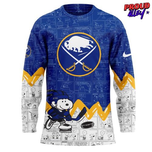 Buffalo Sabres Anniversary of Peanuts Special Hockey Jersey