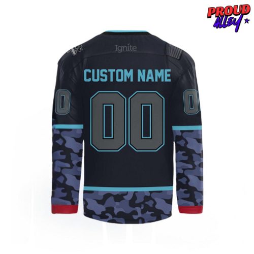 Columbus River Dragons Military Night Special Hockey Jersey