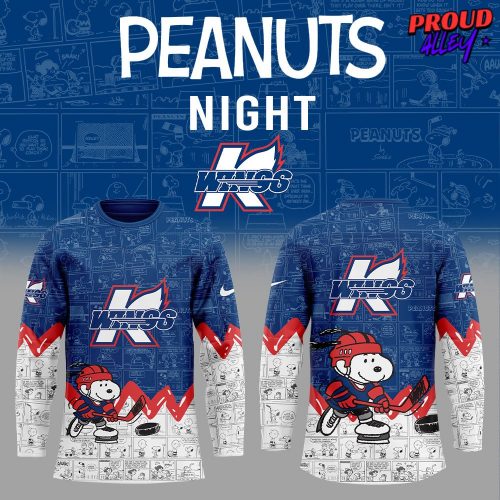 Kalamazoo Wings Anniversary of Peanuts Special Hockey Jersey