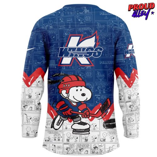 Kalamazoo Wings Anniversary of Peanuts Special Hockey Jersey