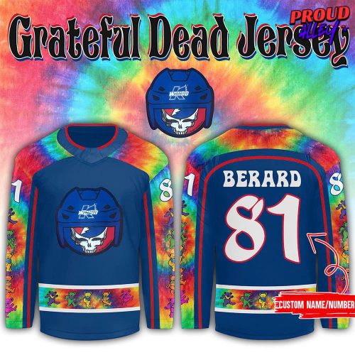 Kalamazoo Wings x Grateful Dead Special Hockey Jersey