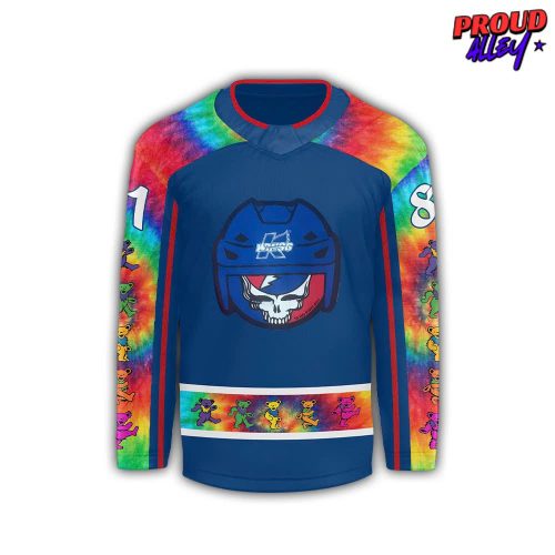 Kalamazoo Wings x Grateful Dead Special Hockey Jersey