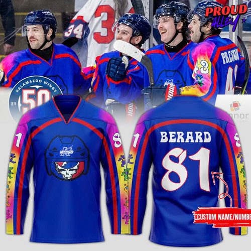 Kalamazoo Wings x Grateful Dead Specialty Hockey Jersey