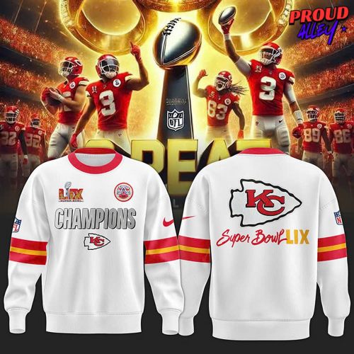 Kansas City Chiefs x Super Bowl LIX White Sweatshirt