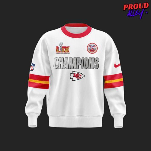 Kansas City Chiefs x Super Bowl LIX White Sweatshirt