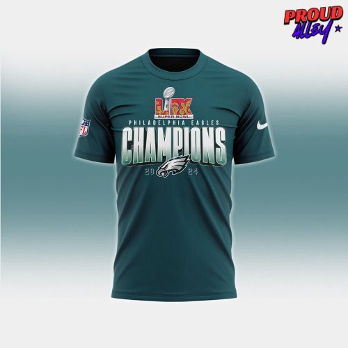 Mens Nike Philadelphia Eagles Super Bowl LIX Champions Blue TShirt