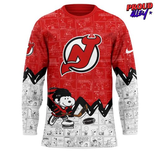 New Jersey Devils Anniversary of Peanuts Special Hockey Jersey