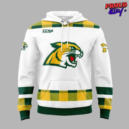 Northern Michigan Wildcats Hockey 2025 Plaid Hoodie