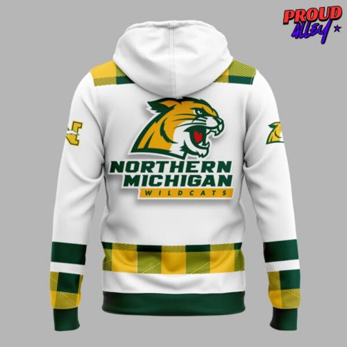 Northern Michigan Wildcats Hockey 2025 Plaid Hoodie