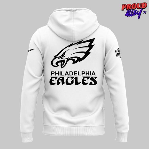 Philadelphia Eagles Super Bowl LIX Opening Night Tech White Hoodie