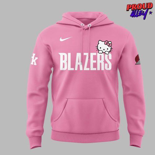 Portland Trail Blazers Hello Kitty 2025 Pink Hoodie