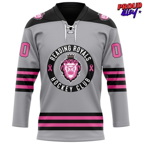 Reading Royals Pink in the Rink 2025 Grey Jersey