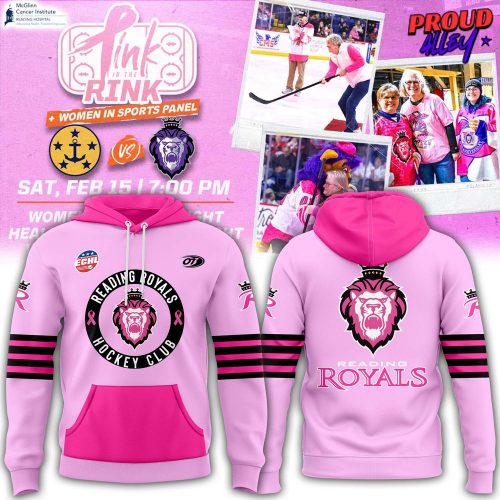 Reading Royals Pink in the Rink 2025 Hoodie