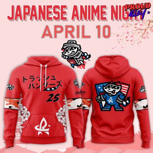 Rocket City Trash Pandas Japanese Anime Night 2025 Hoodie