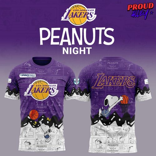 Los Angeles Lakers Anniversary of Peanuts Special TShirt