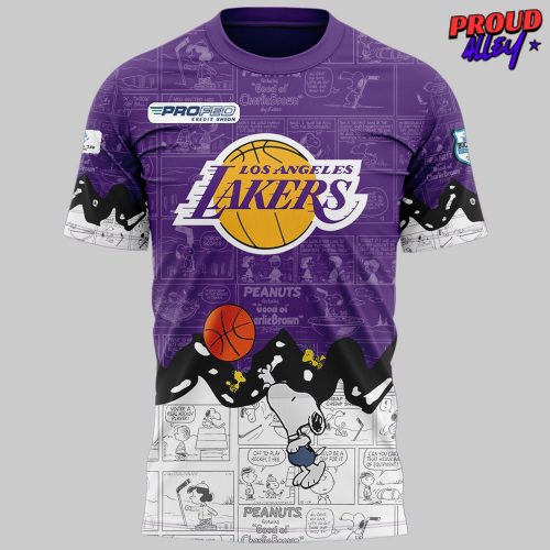 Los Angeles Lakers Anniversary of Peanuts Special TShirt