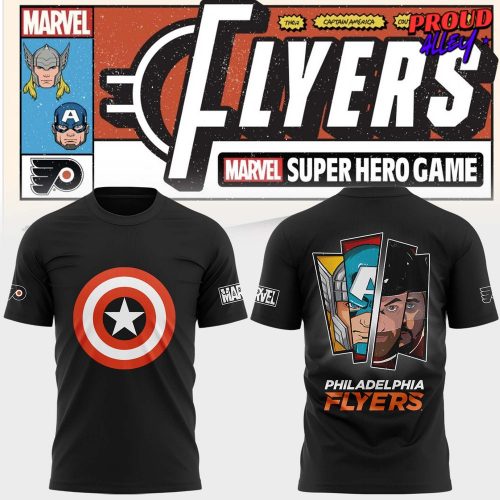 Philadelphia Flyers Marvel Super Hero Game 2025 TShirt